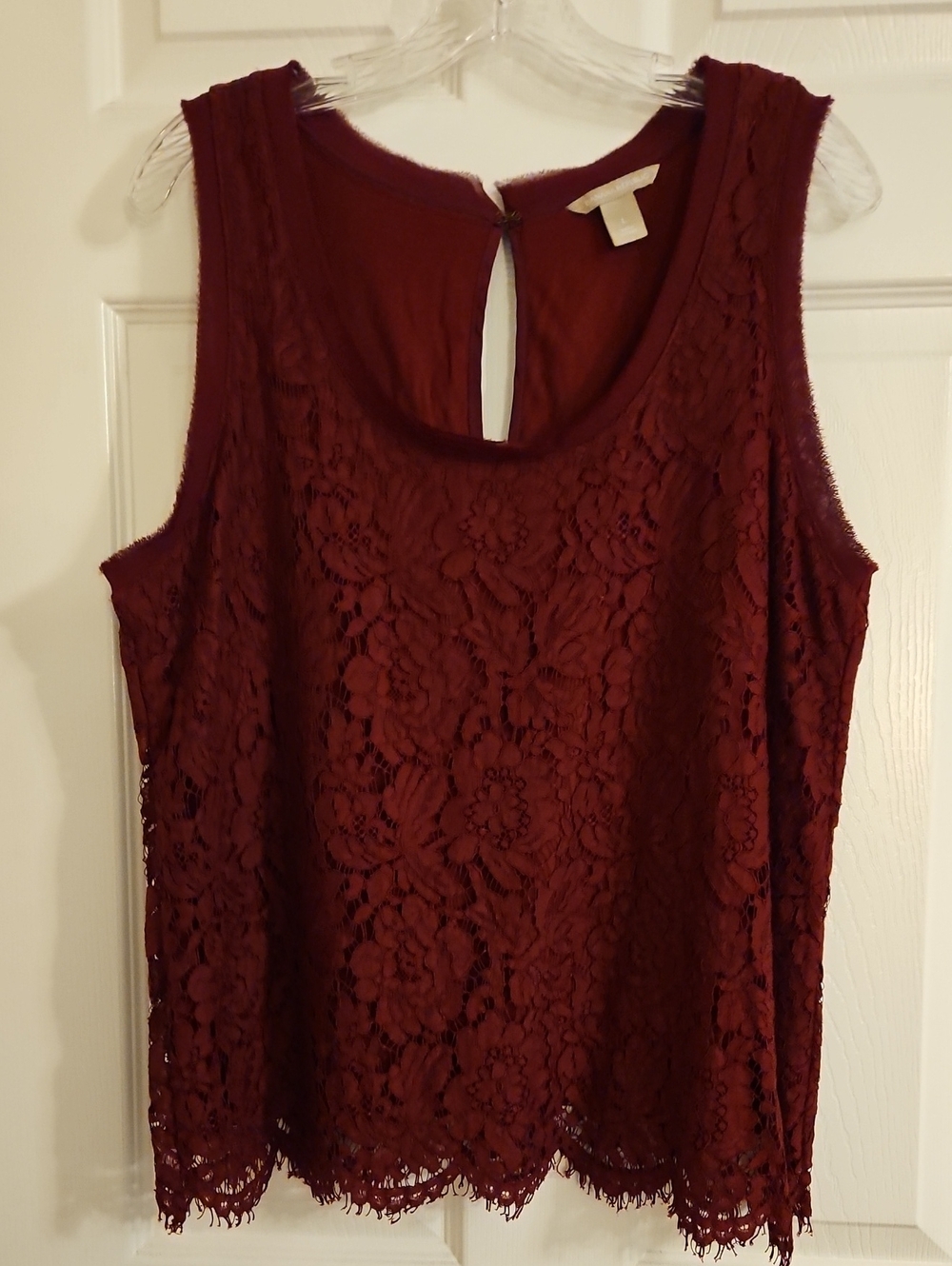Banana Republic Burgundy Lace Camisole Tank